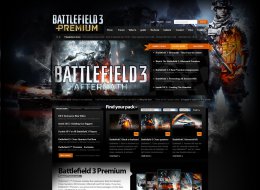 《battlefield 3》第一人称射击游戏UI网站