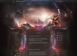 《LostWorld》暗黑争斗游戏UI网站